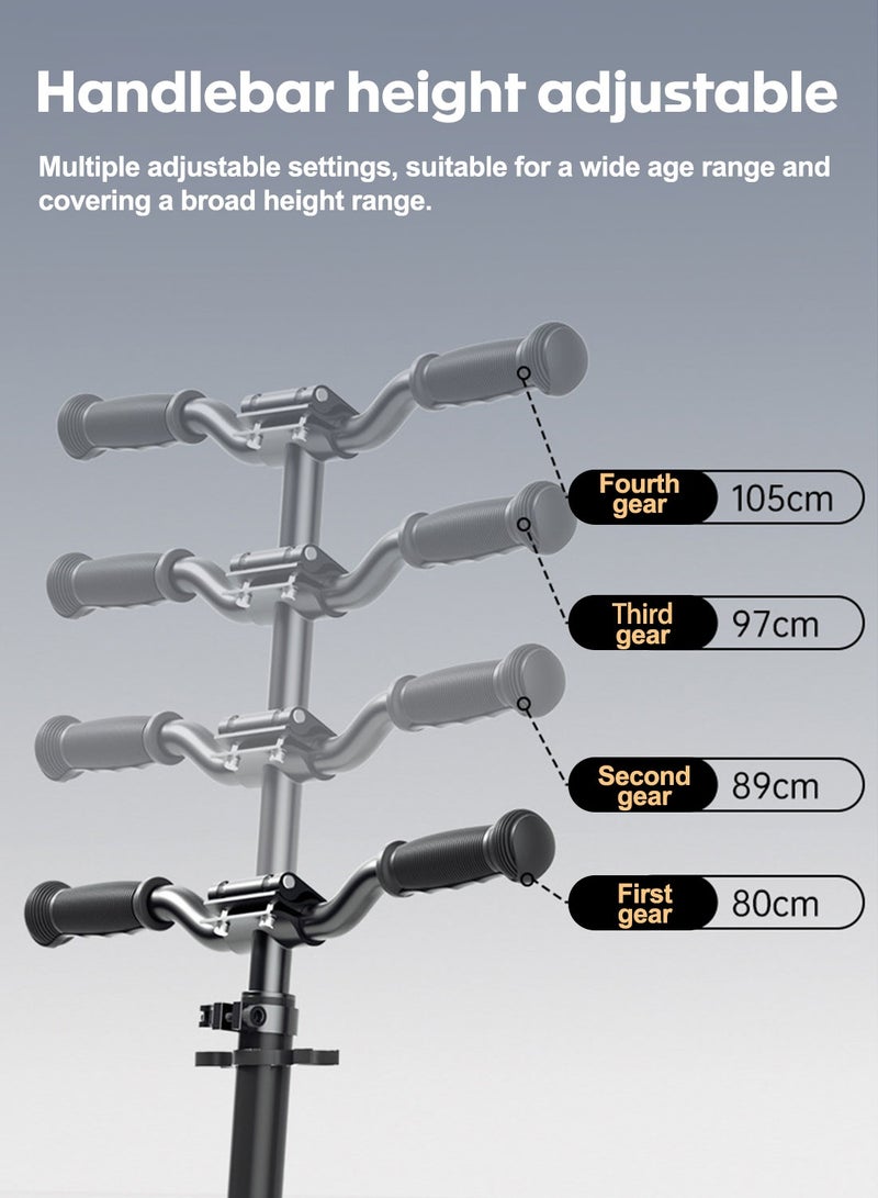 sway سكوتر للأطفال، سكوتر بعجلتين مع مقود قابل للتعديل، ركوب واقف مع فرامل، سكوتر قابل للطي بسهولة للأطفال من 12 سنة وما فوق - Image 2