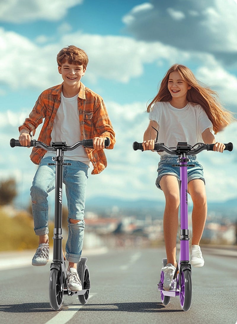 sway سكوتر للأطفال، سكوتر بعجلتين مع مقود قابل للتعديل، ركوب واقف مع فرامل، سكوتر قابل للطي بسهولة للأطفال من 12 سنة وما فوق - Image 3