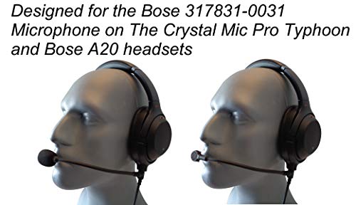 Crystal Mic Replacement Aviation Microphone windscreens for Bose Typhoon (Two (2) Pack A20 Model) - Image 3