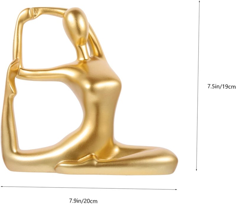 klarako Lady Women Prayer Decor Crafts Gold Spiritual Golden Human Art Sculpture Meditation Room Style Resin Zen Figurines Office Ornament Shelf Modern Bedroom Sculptures Pan - Image 3