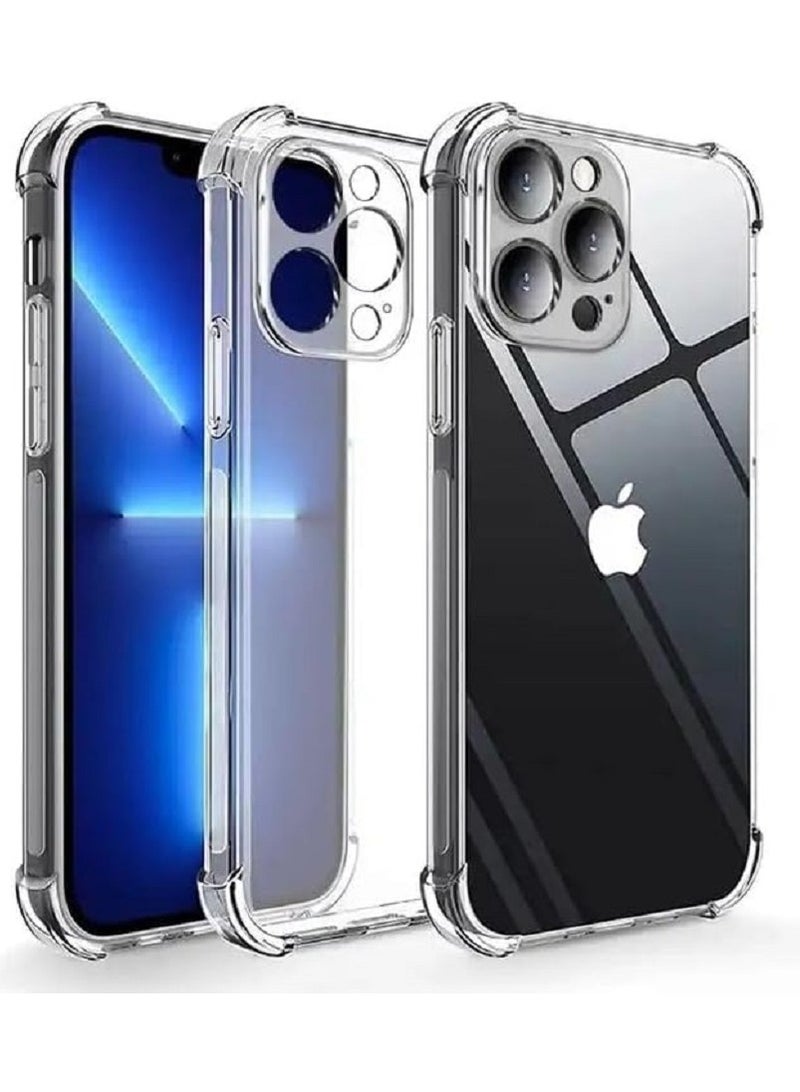 IPhone 15 Pro Max غطاء حافظة لينة TPU شفافة جل سيليكون جل خلفي واقية ماصة للصدمات زوايا مقواة مع حماية الكاميرا  - شفاف - Image 1