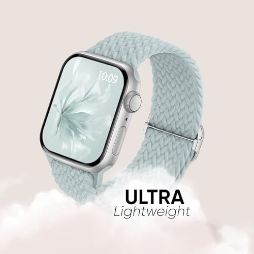 Knossen 6 Pack Braided Stretchy Bands Compatible with Apple Watch Band 38mm 40mm 41mm 42mm 44mm 45mm 46mm 49mm Women Men, Adjustable Nylon Solo Loop Elastic Straps for iWatch Series 11 10 9 8 7 6 5 4 SE Ultra - Image 4