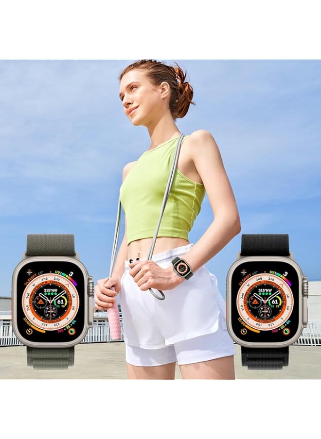 Generic Trail Loop Nylon Band Compatible for Apple Watch Band 49mm 45mm 44mm 42mm 41mm 40mm 38mm for Men Women, Adjustable Pull Tab Stretchy Weave Sport Strap for Apple Watch Series Ultra/8/7/6/5/4/3/2/1/SE  - Image 4