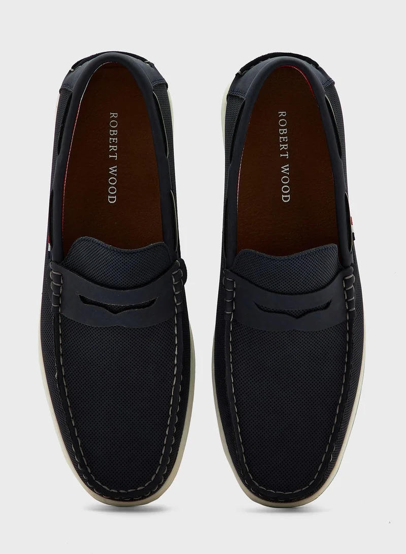 Robert Wood Nubuck Casual Slip Ons