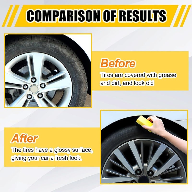 KASTWAVE 12 Pieces Tire Shine Applicator Pads – Durable Multi-Purpose Car Wax and Tire Dressing Sponge Buffing Pads, Scratch-Free Reusable Applicators for Tires, Glass, Painted Steel, Porcelain - Image 4