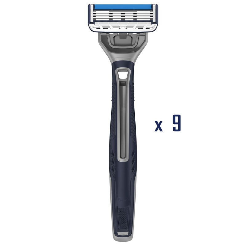 Barbasol Ultra 6 Plus Premium Disposable Razor Value Pack Bundle (3 Packs/9 Total Razors) - Image 5