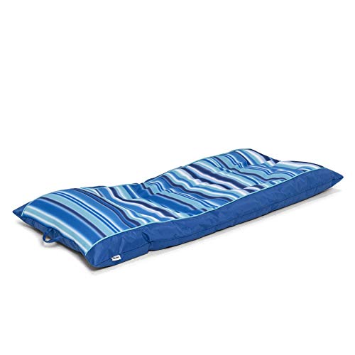 Big Joe Kona No Inflation Needed Pool Lounger with Headrest Blurred Blue Double Sided Mesh 55ft Big - Image 1