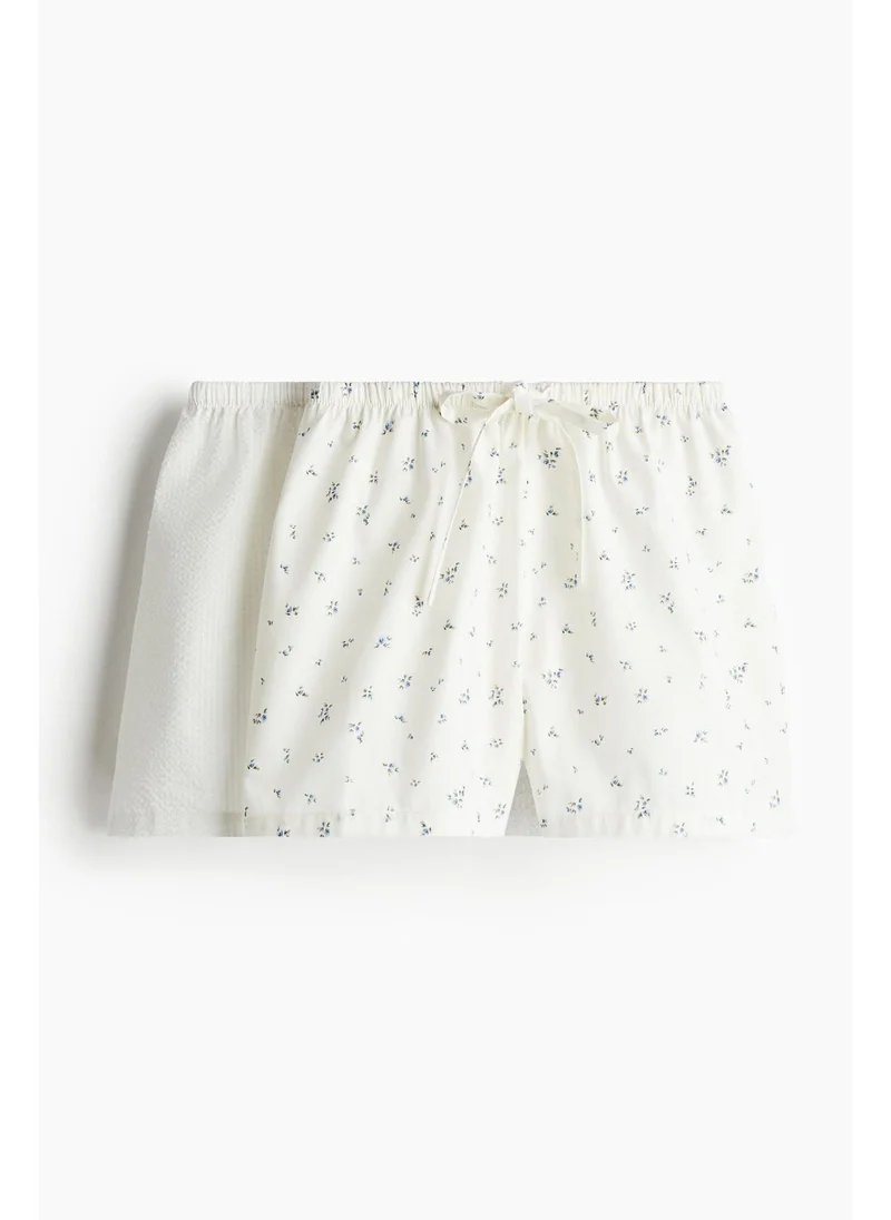 اتش اند ام 2-pack cotton poplin pyjama shorts