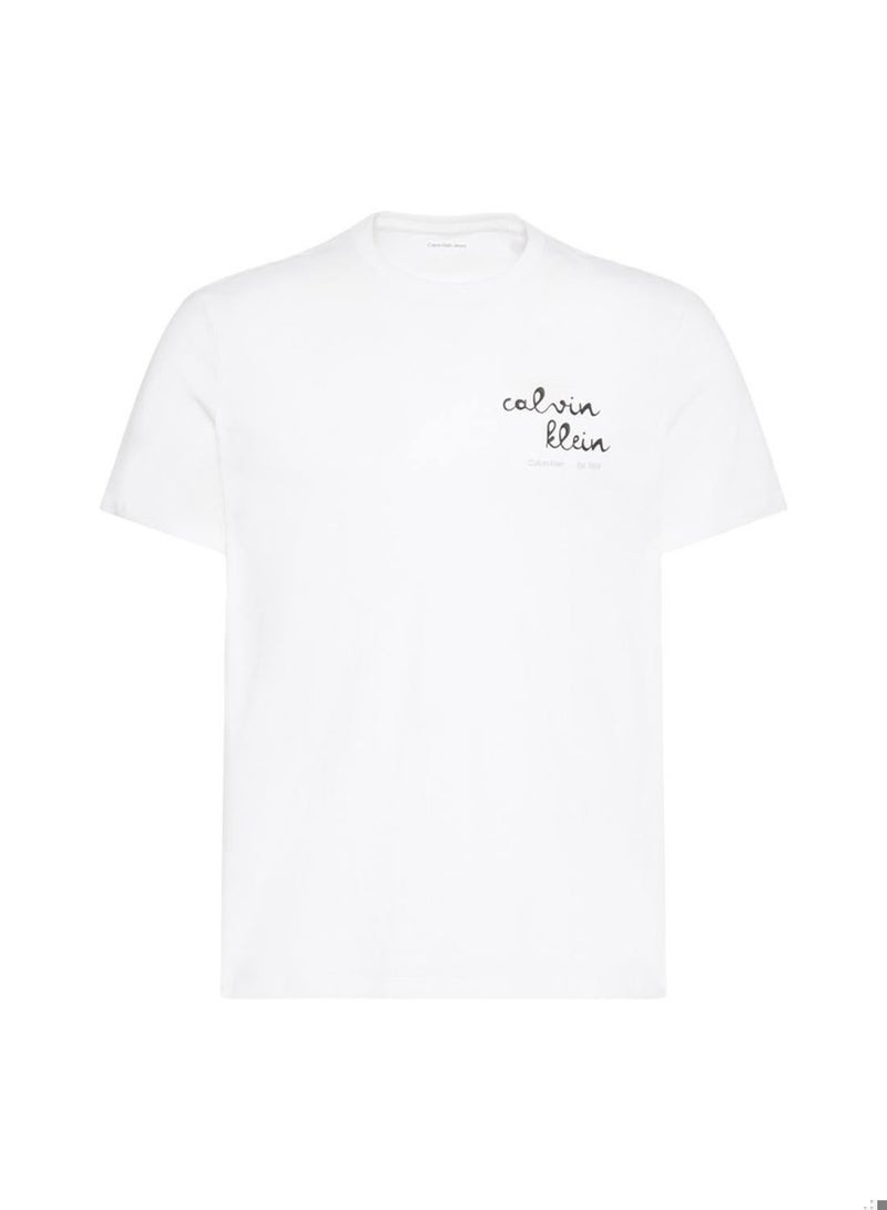 CALVIN KLEIN Bold Script Logo Graphic Classic T-Shirt - Image 4