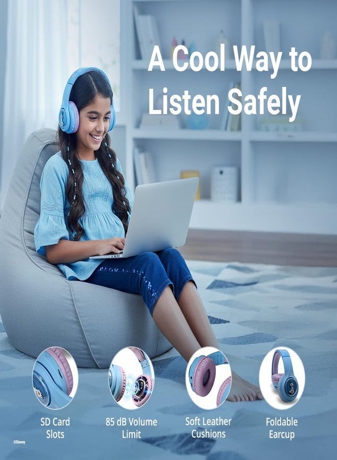 Volkano Disney Frozen Kids 3D Bluetooth Wireless Stereo Headphones with Built-in Microphone | Foldable Ear Cups | Kids Safe 85dB Volume | Soft Padded Earcups | Aux & SD Card Input | RGB Lights | 30H Playtime - Image 5