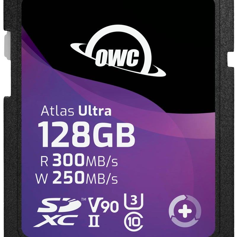 بطاقة وسائط OWC أطلس الترا 128 جيجابايت SDXC UHS-II V90