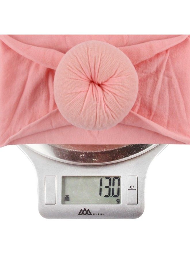 Syga Baby Girls Cotton Turban Wrap Headbands Hairbands Hair Accessories Soft Ball Headband Elastic Newborn Infant Toddlers Kids 03 Years (Pink) - Image 5