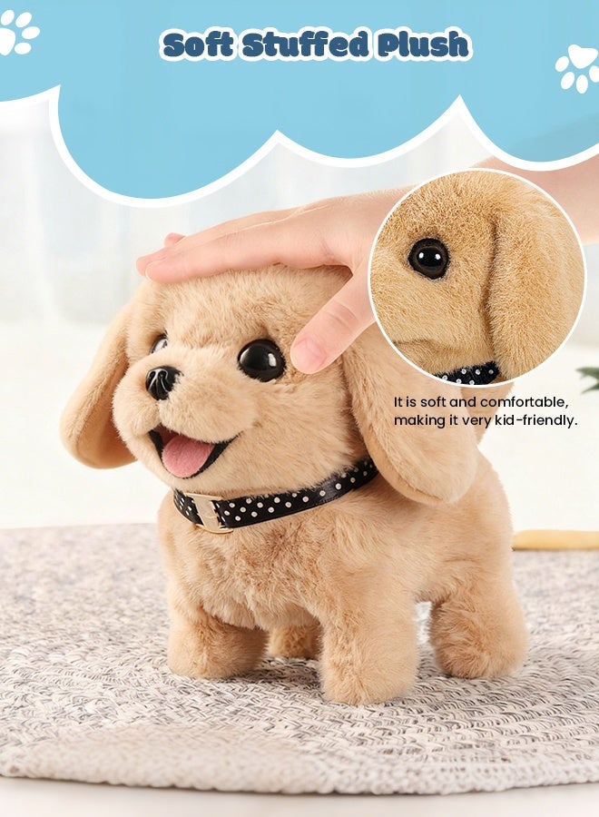 جورونب ألعاب كلاب واقعية لعيد الفصح - 8 قطع من ألعاب الكلاب مع كلب محشو بطول 6 بوصات، وأصوات، وحركات قفز ومشي، وآذان متحركة، وأنف متحرك، وقفص للكلاب - هدية مثالية للفتيات والأطفال الصغار وعيد الفصح - Image 4