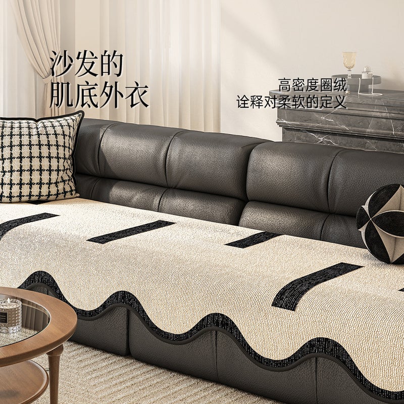 Sofa Cushion Four-Season Universal Anti-Slip Cushion Cloth Accessible Luxury Straight Row One-Piece Special-Shaped Cushion^H - Image 5