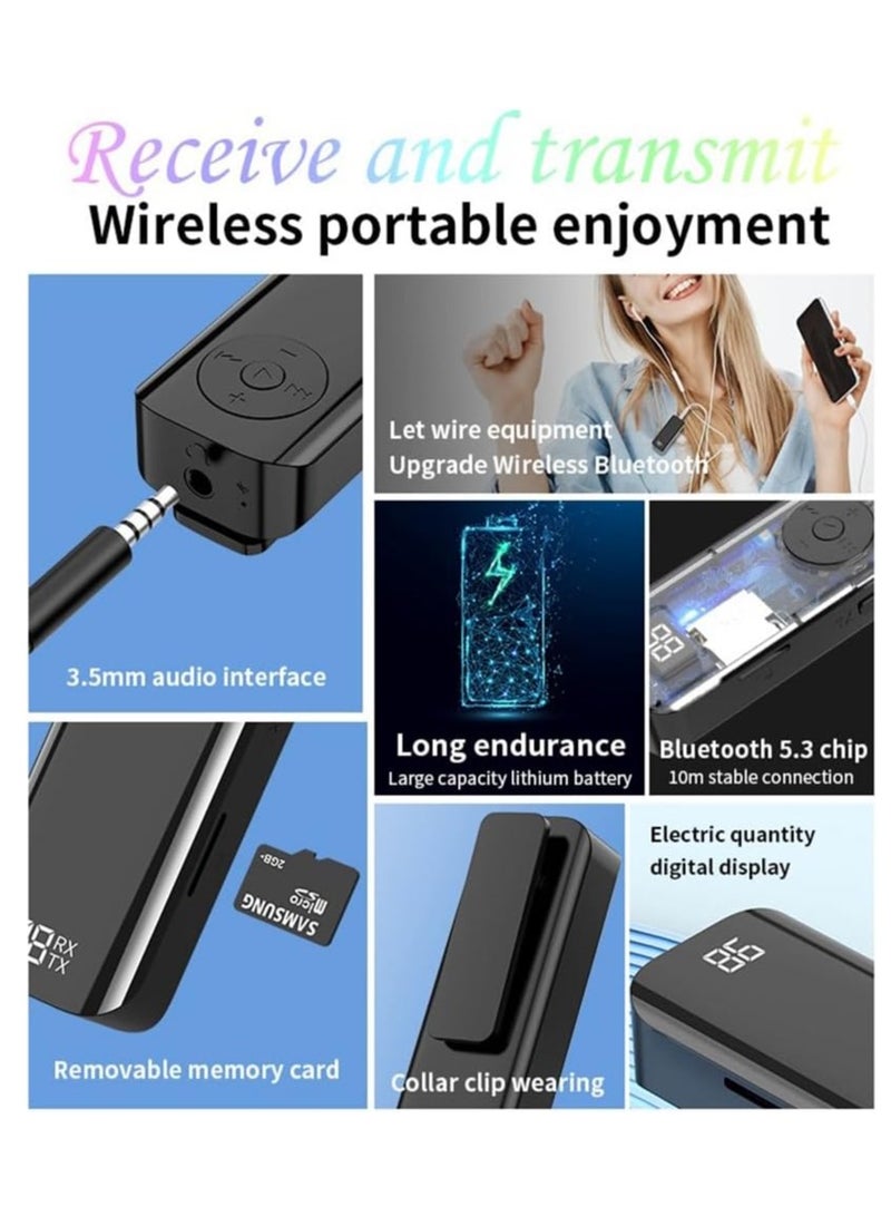 Bluetooth 5.3 Transmitter Receiver Adapter without AUX 3.5mm Stereo for Headphone TV PC Car Speaker with Digital Display - Image 4