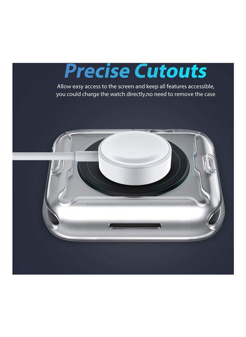 Generic - All Around Protective Shell Anti-Scratch Bumper Cover Case for Apple Watch 7 Series (45mm) Clear - Image 1