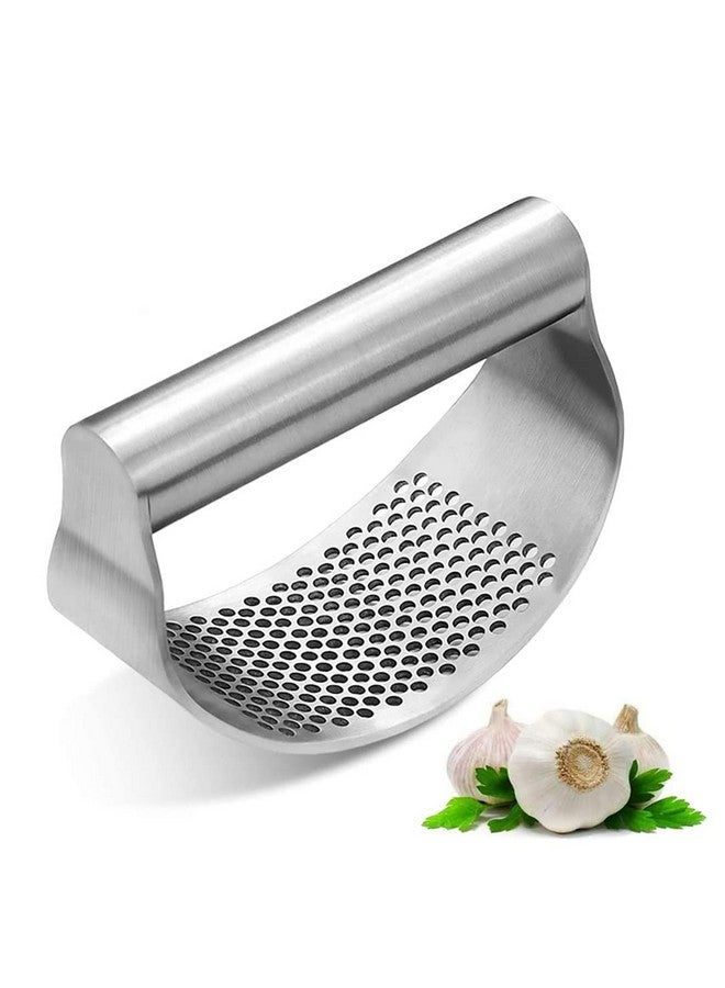 TASKHOUSE Garlic Press Squeezer Stainless Steel Rocker Crusher & Chopper for Garlic & Ginger with Ergonomic Handle (Pack of 1) - Image 1