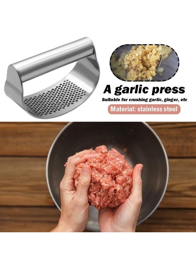 TASKHOUSE Garlic Press Squeezer Stainless Steel Rocker Crusher & Chopper for Garlic & Ginger with Ergonomic Handle (Pack of 1) - Image 4