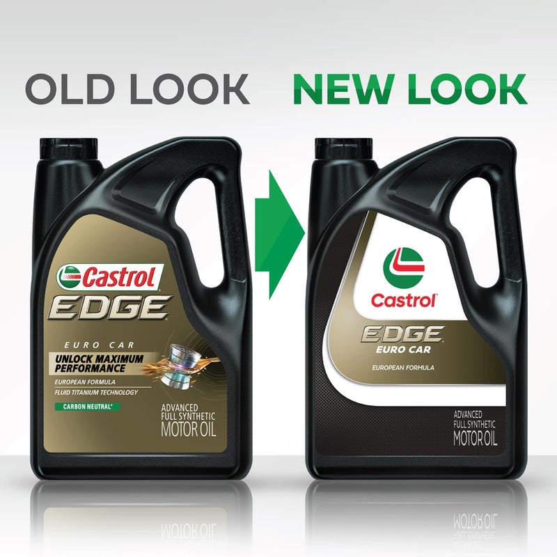 Castrol Edge Euro 0W-40 A3/B4 Advanced Full Synthetic Motor Oil, 5 Quarts - Image 2