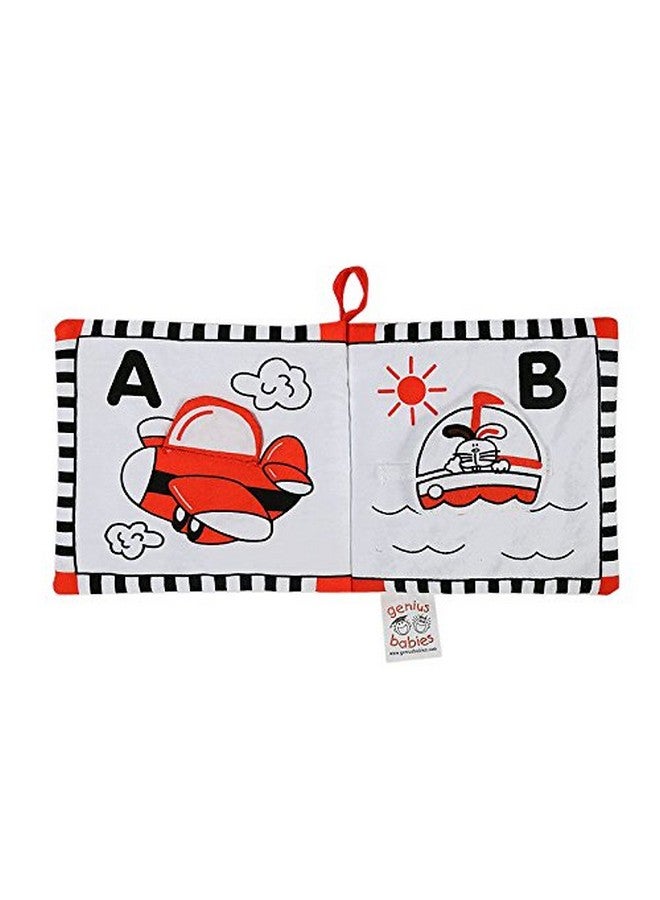 Genius Baby Toys Baby's First Soft Sensory Cloth Book with Alphabet & Numbers in High Contrast Colors for Infant and Baby  - Image 2