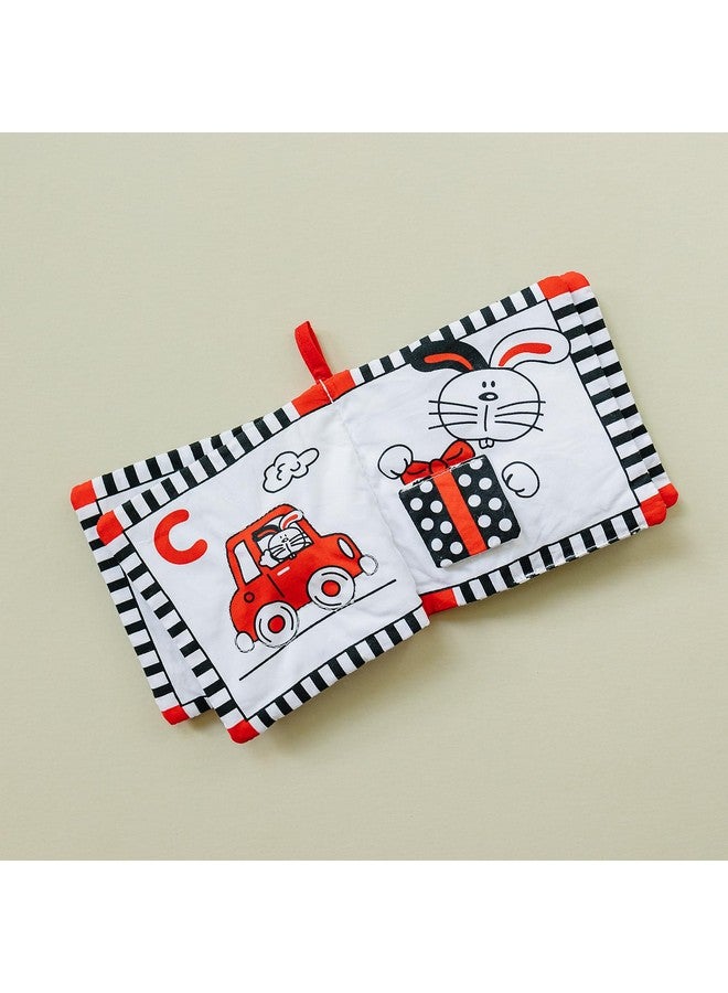 Genius Baby Toys Baby's First Soft Sensory Cloth Book with Alphabet & Numbers in High Contrast Colors for Infant and Baby  - Image 3