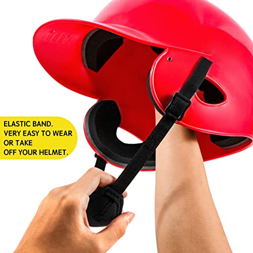 Clocean Padded Chin Strap for Batting Helmet with Elastic Band Breathable Soft Cup Softball Baseball Football Chin Strap Youth - Image 2