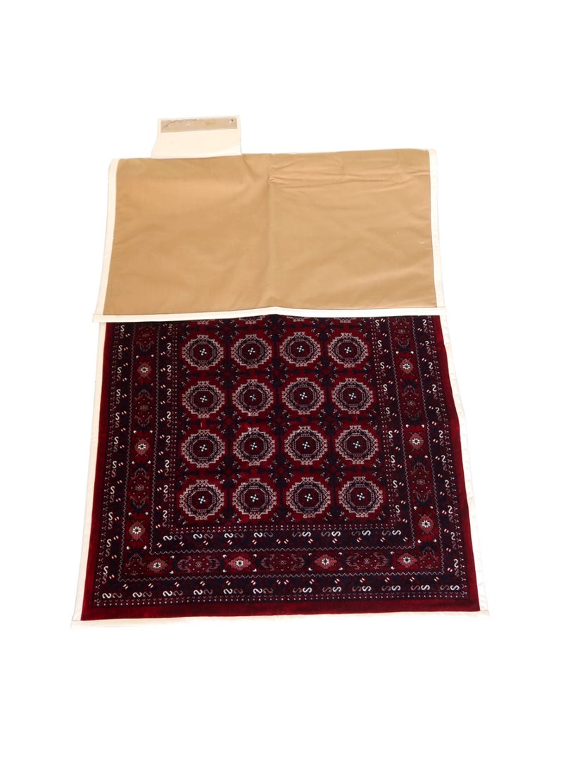 SMART HOME Luxurious velvet floor mat with 3cm thick comfortable foam padding – 2 meters long and 1 meter wide – a floor rug and mat for majlis and living rooms – velvet fabric with elegant traditional patterns and high durability - Image 2