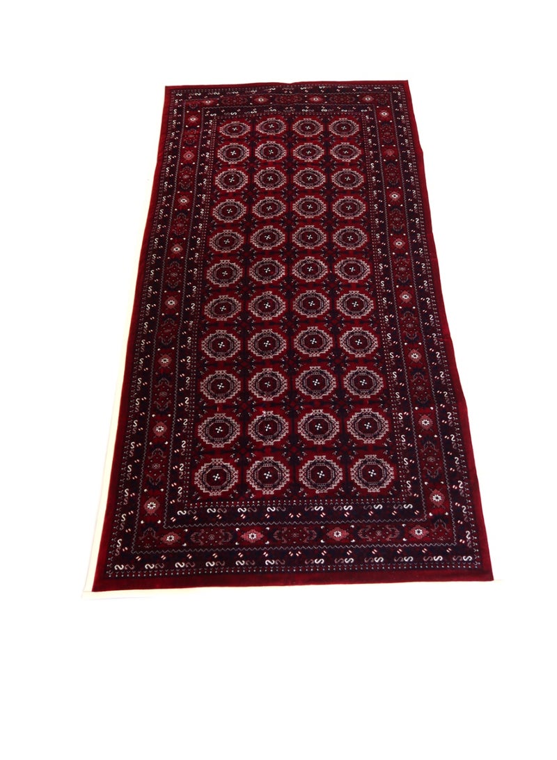 SMART HOME Luxurious velvet floor mat with 3cm thick comfortable foam padding – 2 meters long and 1 meter wide – a floor rug and mat for majlis and living rooms – velvet fabric with elegant traditional patterns and high durability - Image 3