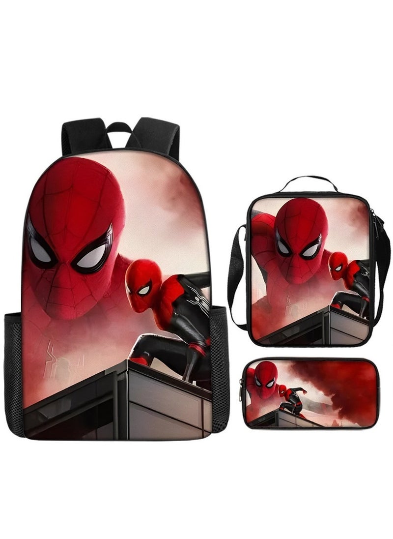 Spider-Man Spider-Man Student Backpack Three-Piece Set 29*16*42cm