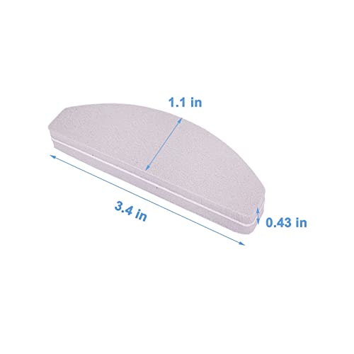 GigaGround 20 PCs Nail Buffers Double Sided Nail Files Buffer Blocks 100180 Grit Portable Washable Sanding Buffing File Arc Shape Grey - Image 3