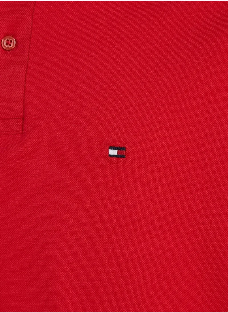 TOMMY HILFIGER Tipped Placket Flag Embroidery Polo