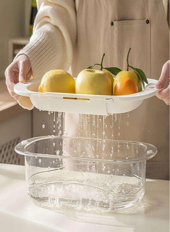 MUGATH Kitchen Sink Draining Basket | Multi-Purpose Over-Sink Expandable Drain Basket | Space-Saving Kitchen Strainer for Fruits, Vegetables & Utensils - Image 5