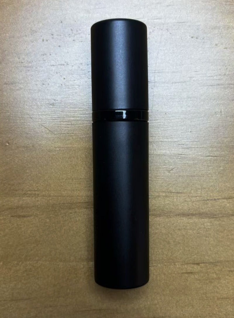 هَيْلة الرخام زجاجة عطر ( 5 مل ) ، ميني زجاجة ماء تواليت فارغة ، مع حقيبة جلدية فاخرة ، ومناسبة للسفر والعمل من الرجال والنساء ( أسود ) - Image 2