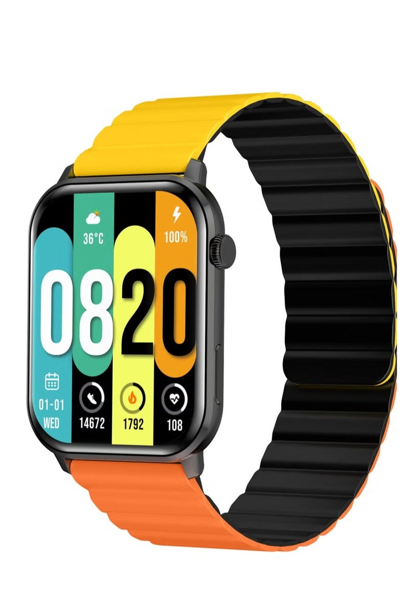 كيسلكت ساعة ذكية باللون الأسود YFT2031EU Ks Calling، تدعم 70 وضعًا رياضيًا وتسجل بيانات الرياضات النشطة - Image 1