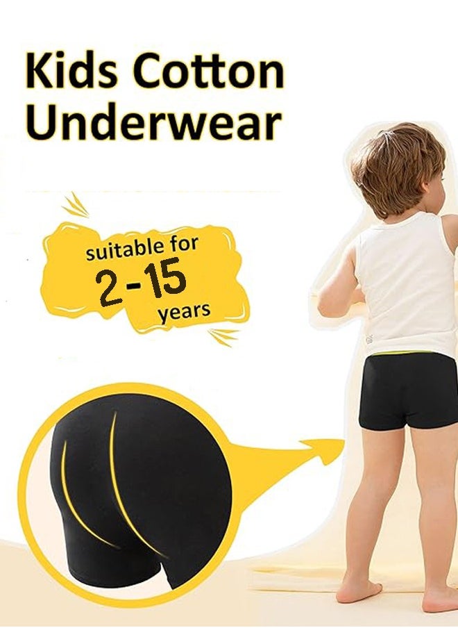 DICE - A set of plain boys' boxer shorts, 6 pieces, comfortable cotton - Image 1