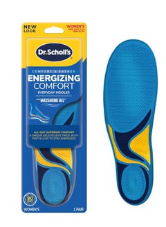 Dr. Scholl's Dr. Scholl’s Energizing Comfort Everyday Insoles with Massaging Gel®, On Your Feet All-day Energy, Shock Absorbing, Arch Support, Trim Inserts to Fit Shoes, Women's Size 6-10, 1 Pair  - Image 1