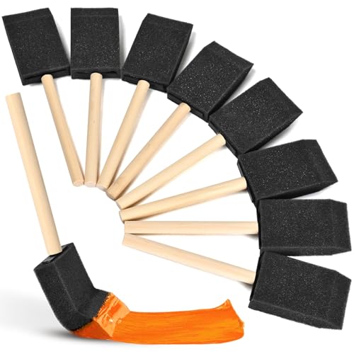 HyozorGo Foam Paint Brushes, 1.6 Inch, 8 Count, Sponge Paint Brush, Foam Brushes for Painting & Staining, Craft & Art Paint Sponges - Image 1
