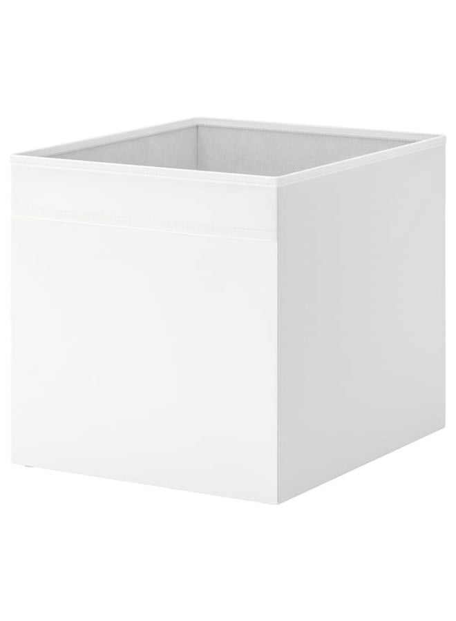 DRONA دروونامكعب تخزين نسيج أبيض 33x38x33 سم يناسب رف كالاكس، منظم قابل للطي - Image 1