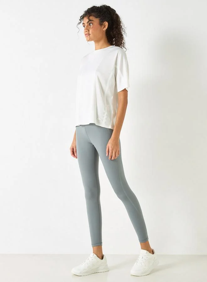 كابا بنطلون ليقنز سادة بخصر مطاطي من كابا