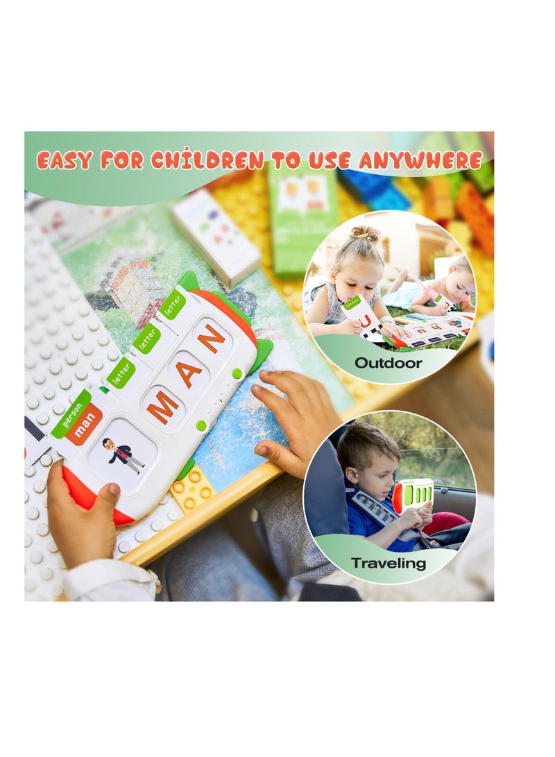 Excefore Talking Flash Cards, Learning Toys with Match and Spell Games, 220 Sight Words Flash Cards Kindergarten, Educational Learning Interactive Toy for Boys Girls, Montessori Toys for 3-6 Years - Image 2