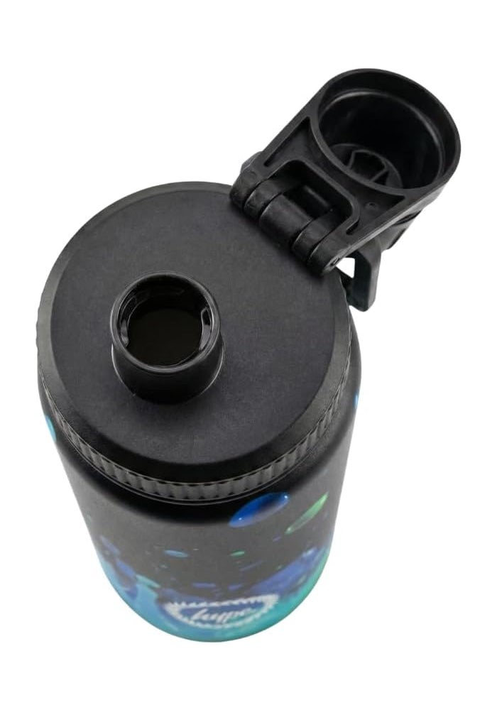 HYPE Kids Water Bottle Black 3D Droplets - 600ml Stainless Steel Insulated, Double Wall Leakproof for School, Sports, Gym, and Travel - Image 3