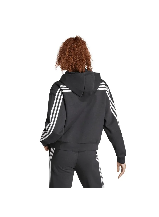 Adidas W Fi 3S Fz Hd Black Training Track Tops For Women Xs