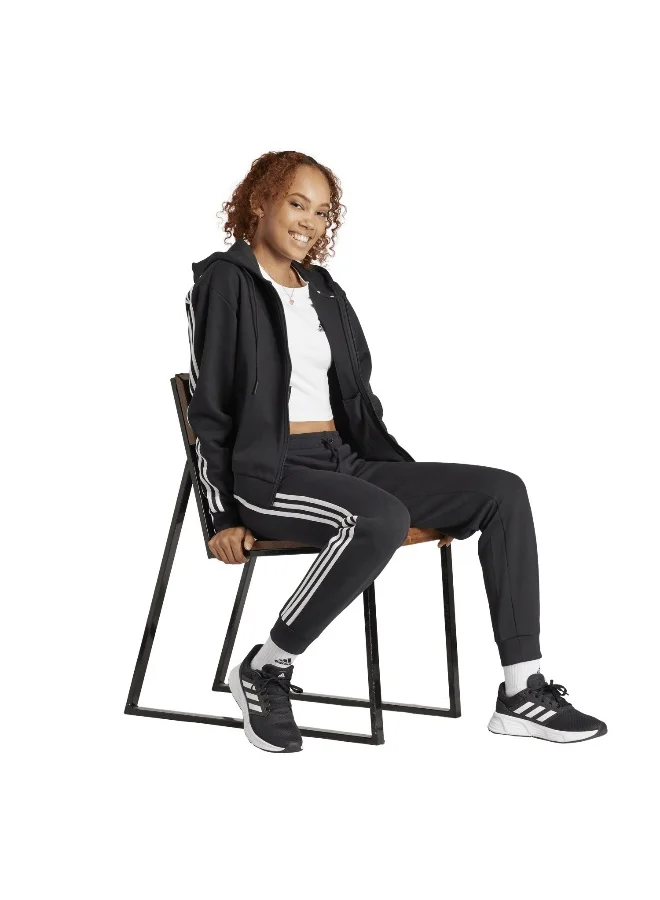 Adidas W Fi 3S Fz Hd Black Training Track Tops For Women Xs