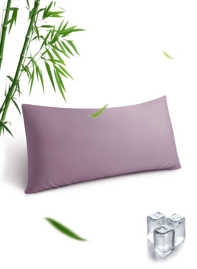 Parkdeny Body Pillowcase, Cooling Viscose from Bamboo Pillow Cover with Zipper Closure, Soft Moisture-Wicking for Hot Sleepers, Hair and Skin-Friendly, Light Purple, 1 Pack - Image 1