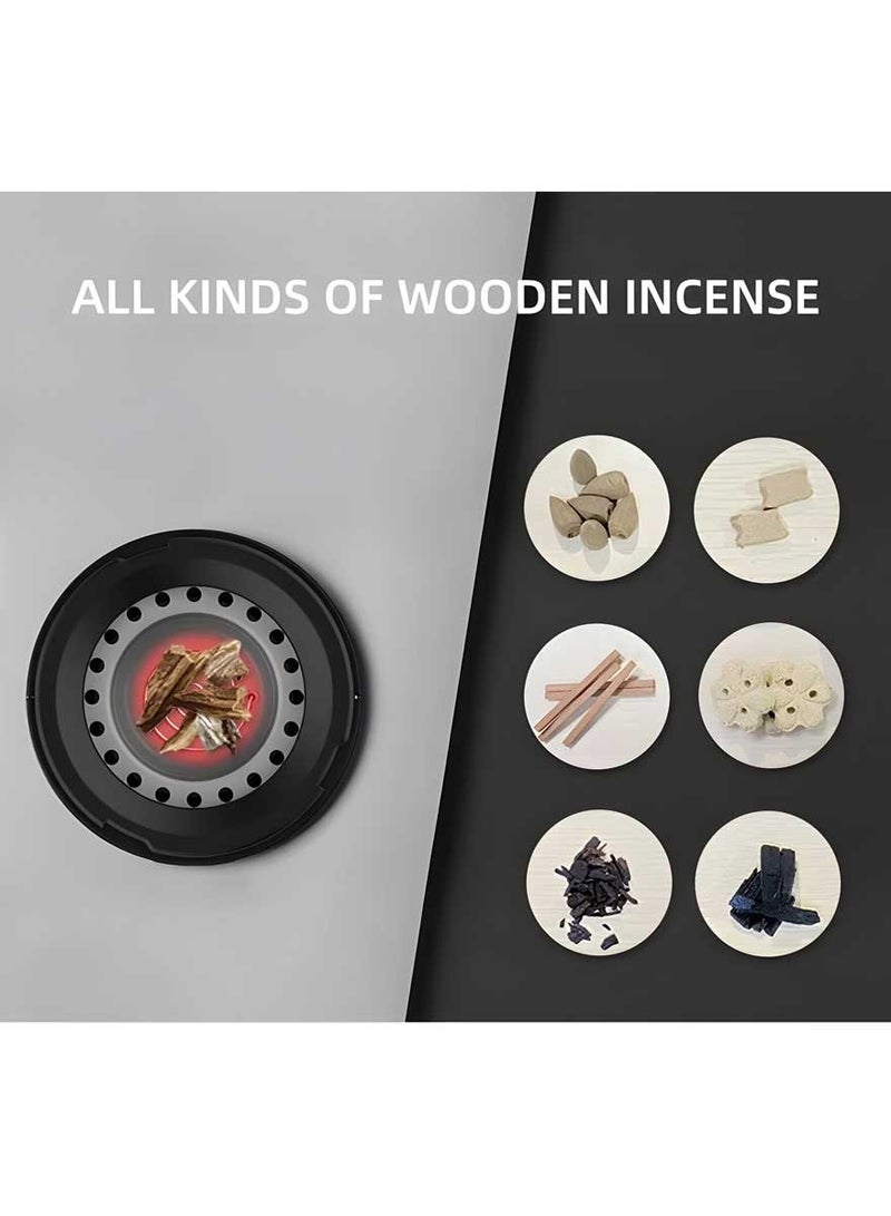 بخون مبخرة شعر أنيقة محمولة مع حامل بخور العود - Image 2