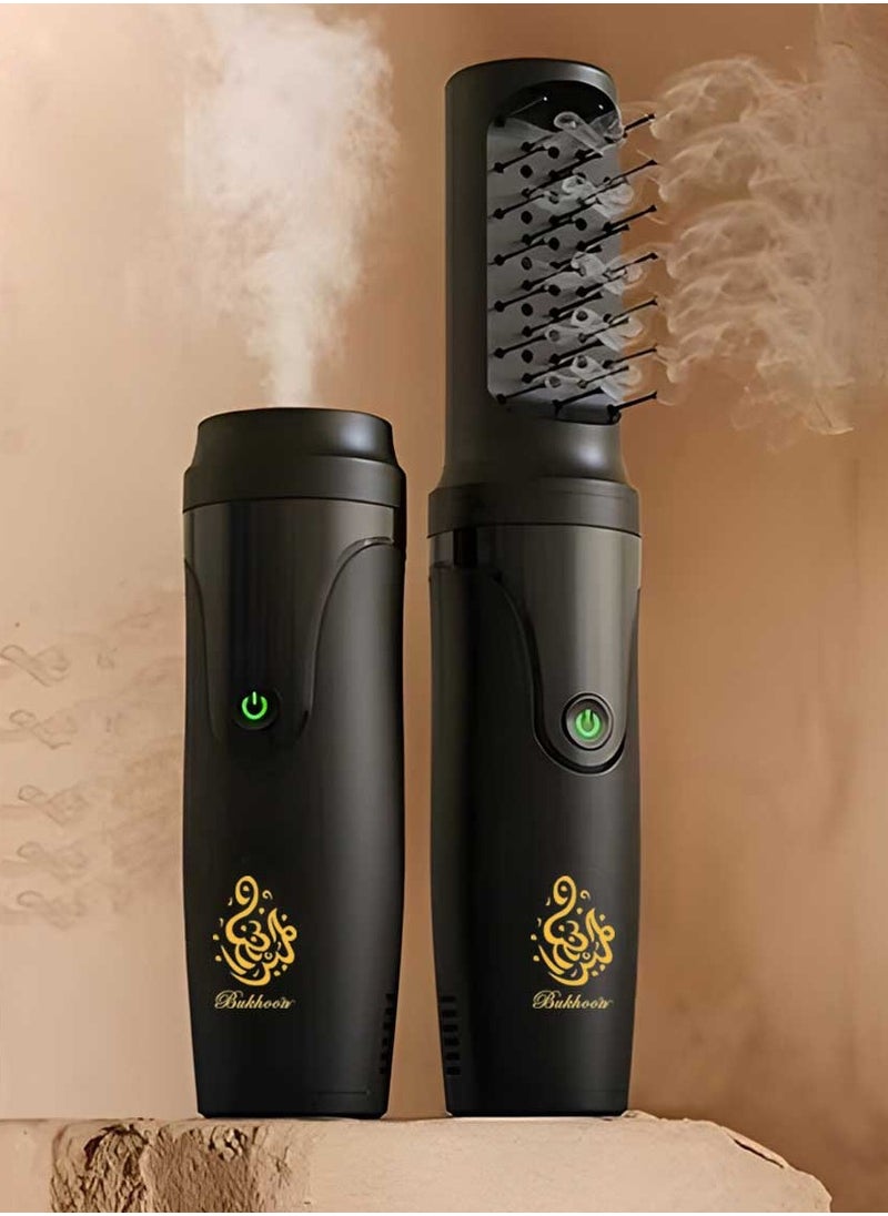 Bukhoon 2025 Stylish Electric Hair Incense Burner Portable Oud Bakhoor Holder  - Image 1