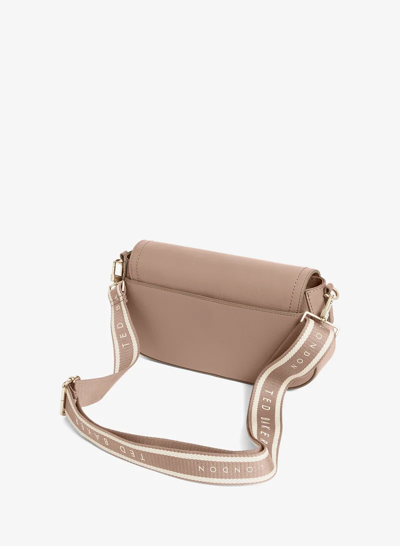 Ted Baker  Webbing Leather Flapover Crossbody Bag for Women | Best Price UAE