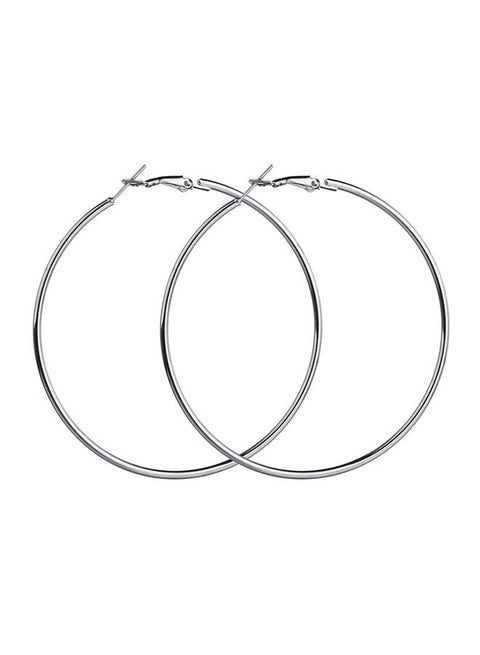 Personality Simple Circle Design Hoops Earrings