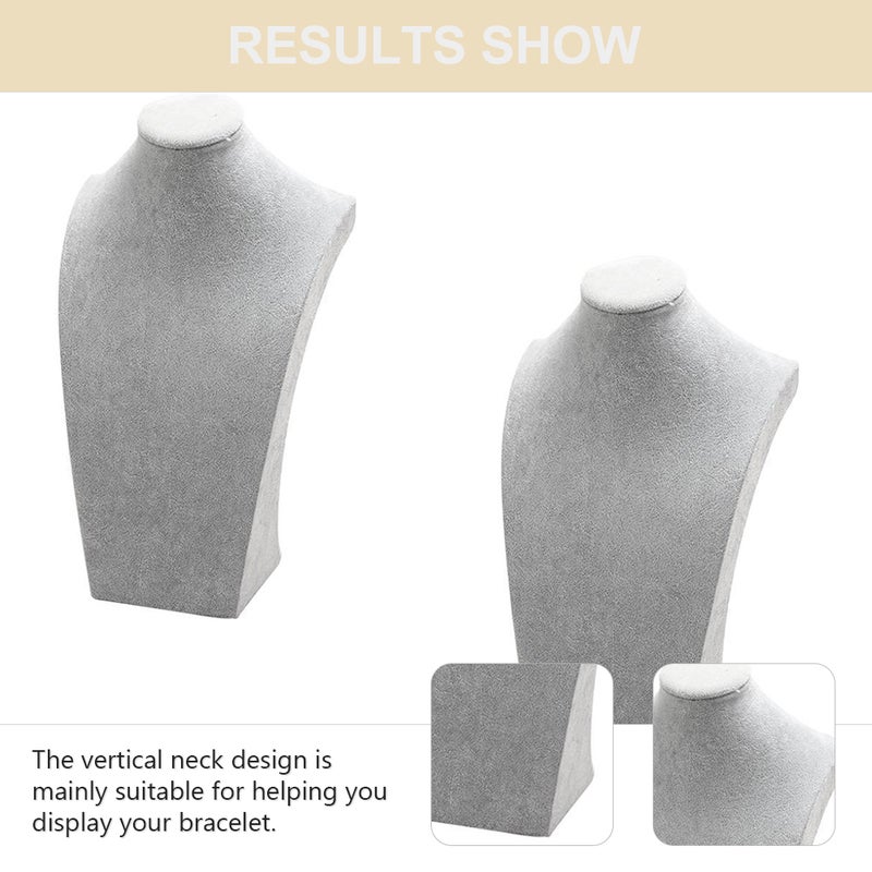 2 pcs Professional Necklace Display Frame Portrait Neck Model Display Holder - Image 5