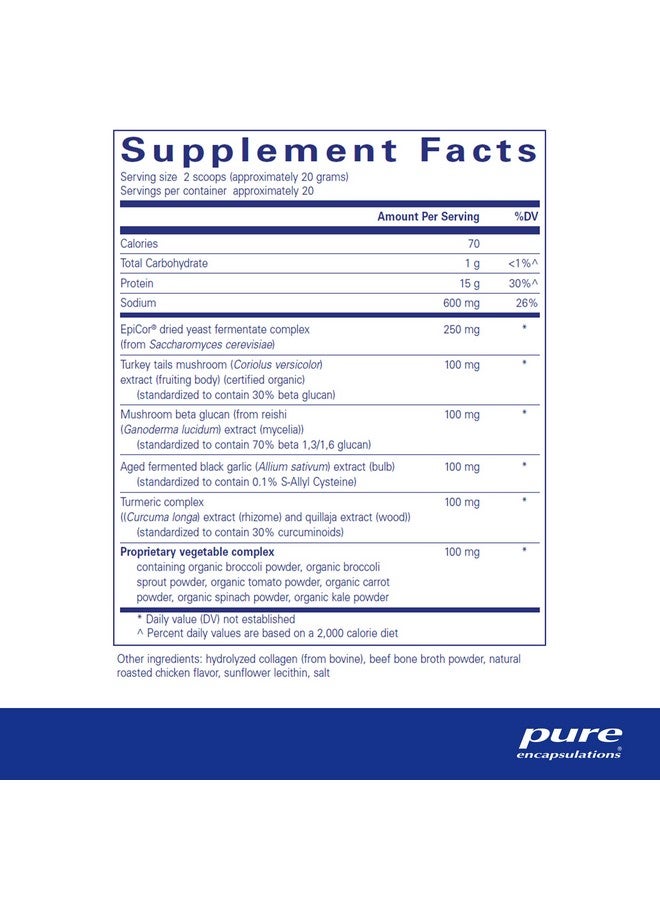 Pure Encapsulations بروتين الكولاجين من بيور إنكابسوليشنز مع مرق العظام | مرق عظام لذيذ ومسحوق كولاجين مهدرج مع فطر، ثوم قديم، ومستخلصات كركم محسنة حيوياً | 14.1 أونصة - Image 2